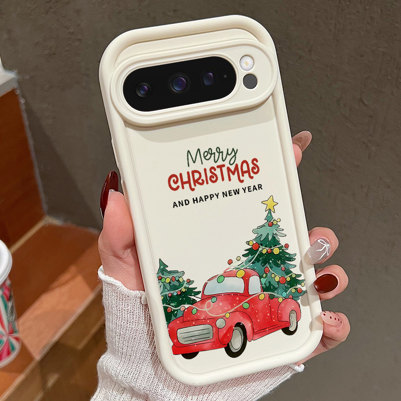 Google Pixel 9 - Kerst Pick-up Truck Patroon Telefoonhoesje voor