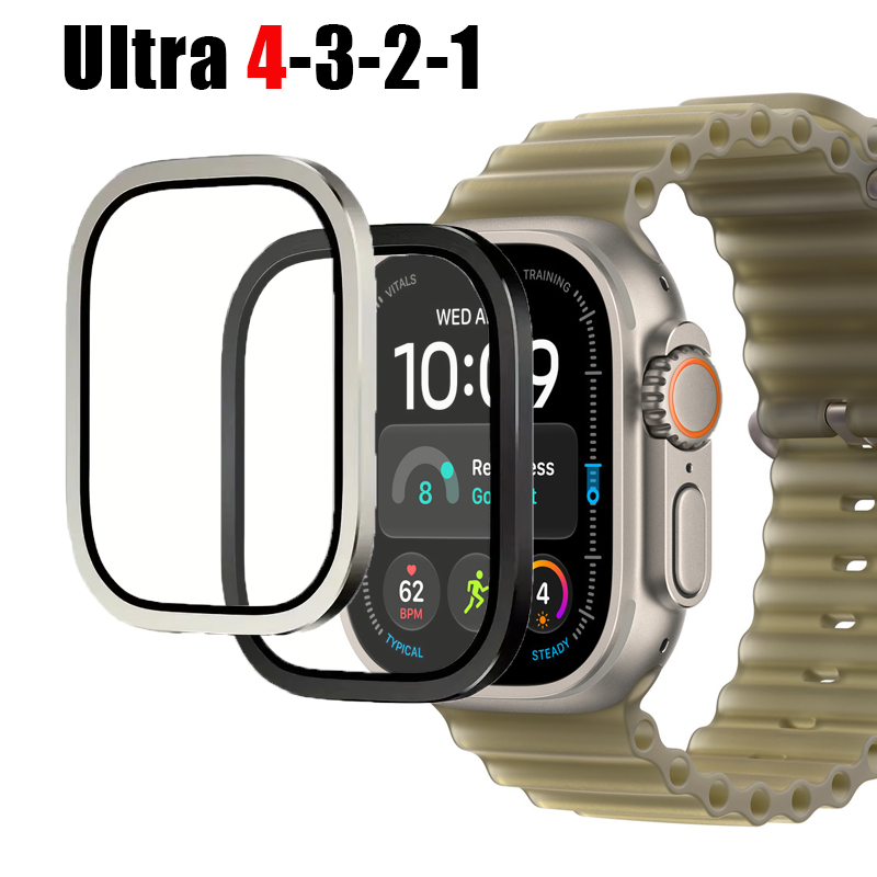 Smartwatch Case - Aluminium behuizing + gehard glazen screenprotector