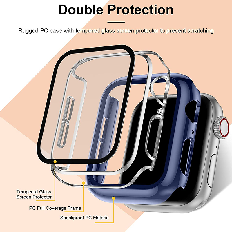 Gehard glas + cover voor Apple - Apple Smartwatch Accessories recensie en prijs