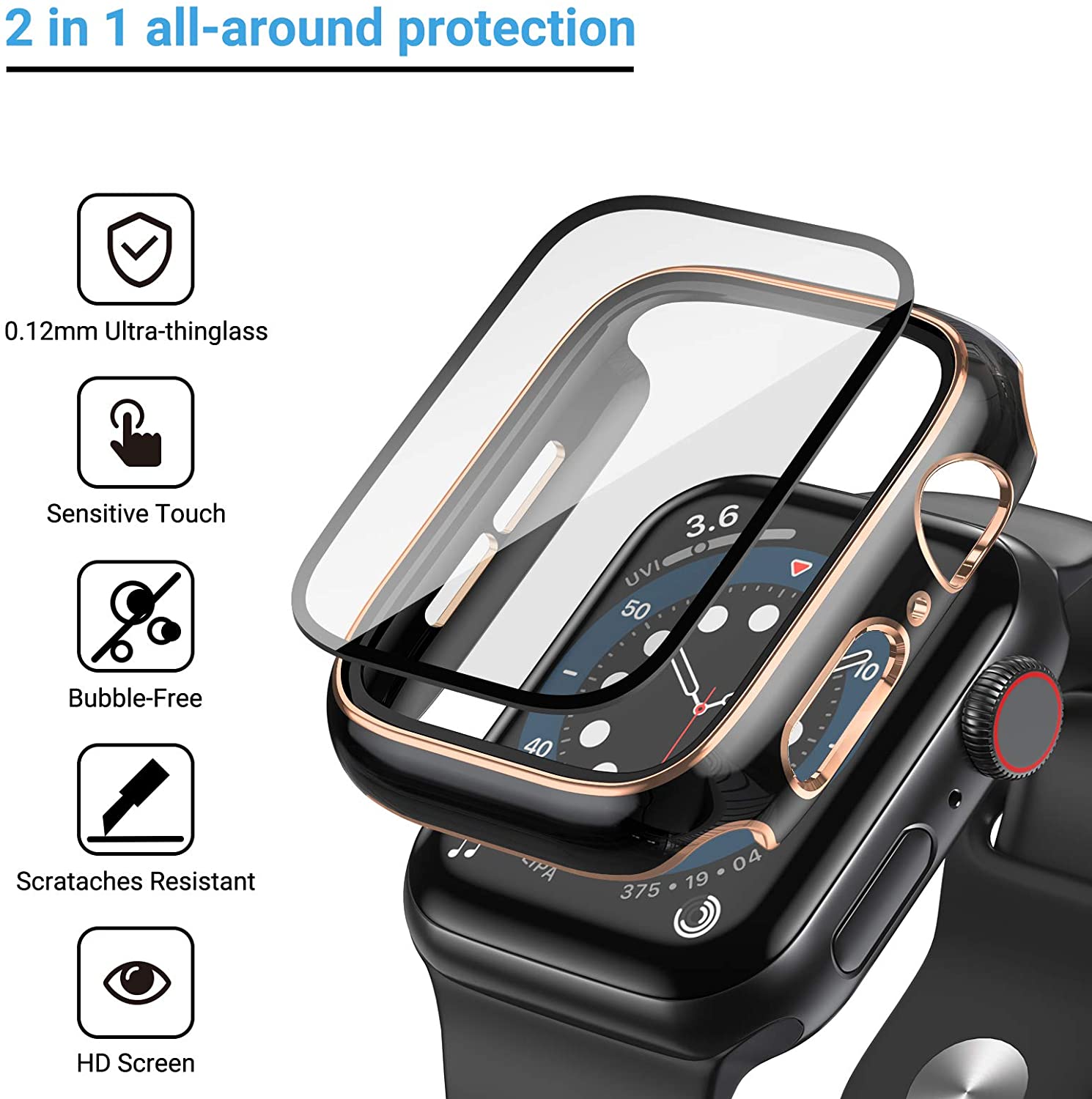 Glazen + Hoes Voor Apple Watch - Apple Smartwatch Accessories recensie en prijs