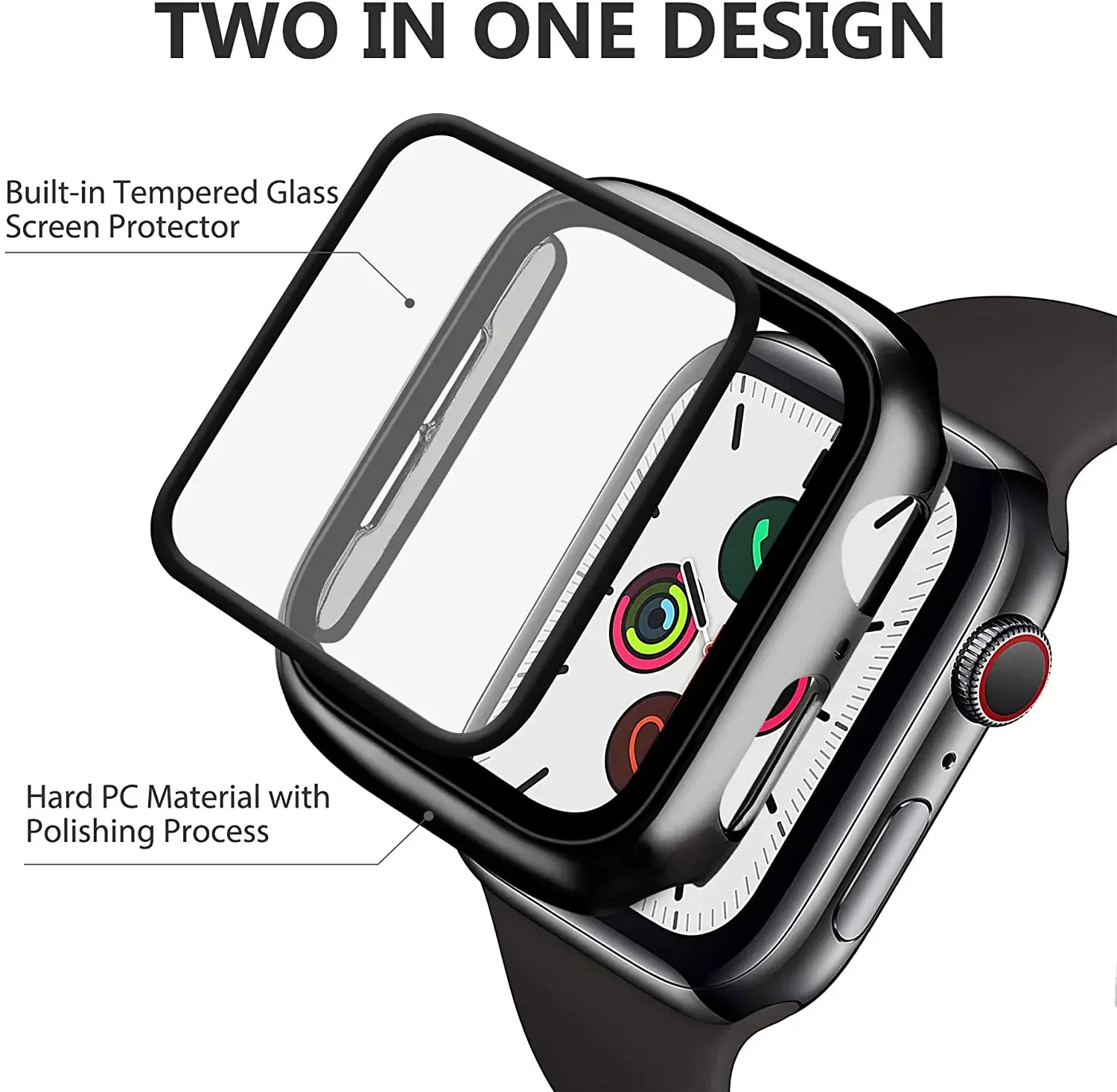 Gehard glas + cover voor Apple - Apple Smartwatch Accessories recensie en prijs