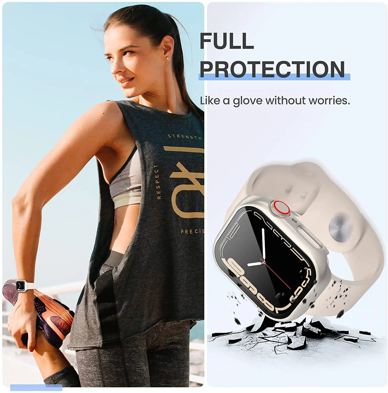3-pack gehard glas cover voor  - Apple Smartwatch Accessories recensie en prijs